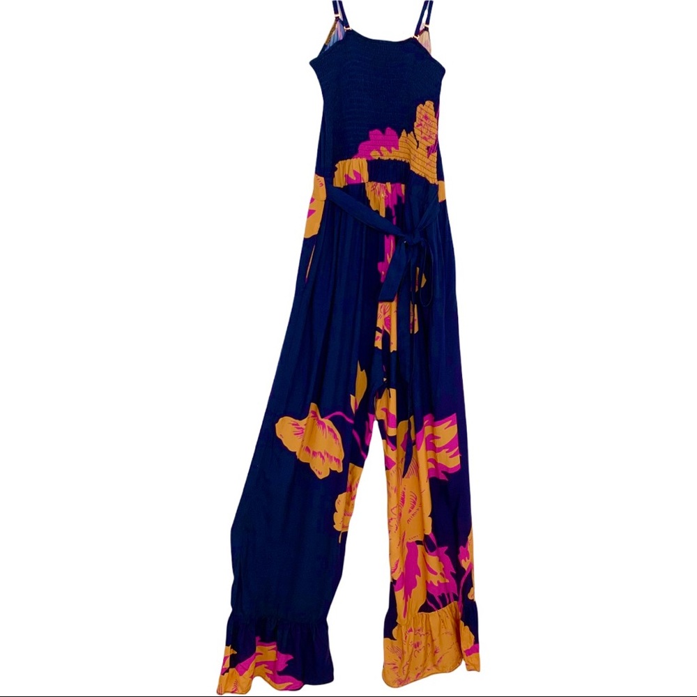 Maaji Convertible Smocked Back Waist Tie Jumpsuit M NWT - Picture 3 of 12